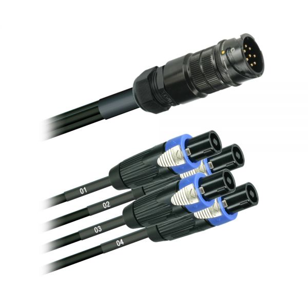 Lautsprecher-Kabel 4x 2x 2,5mm², LK-8/MORS - 4x Neutrik NLT4FXX-BAG